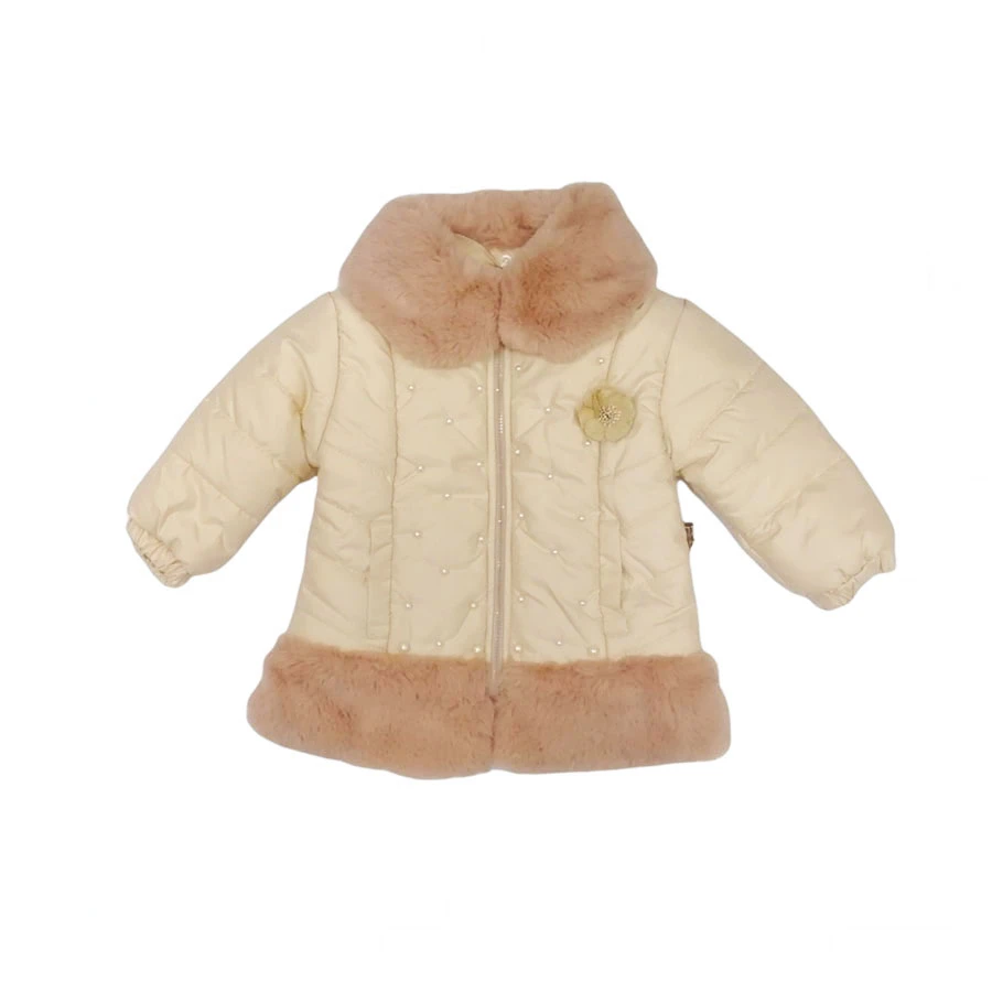 Jakna bež 176-1266 - zimska jakna za devojčice
