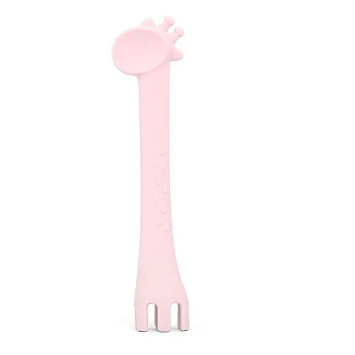 Silikonska kašičica giraffe pink KKB40080
