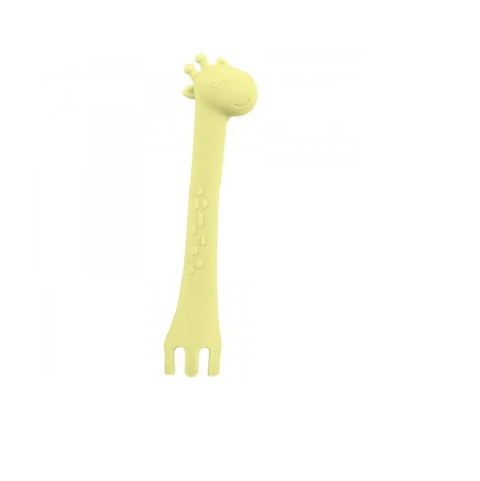 Silikonska kašičica giraffe yellow KKB40083 