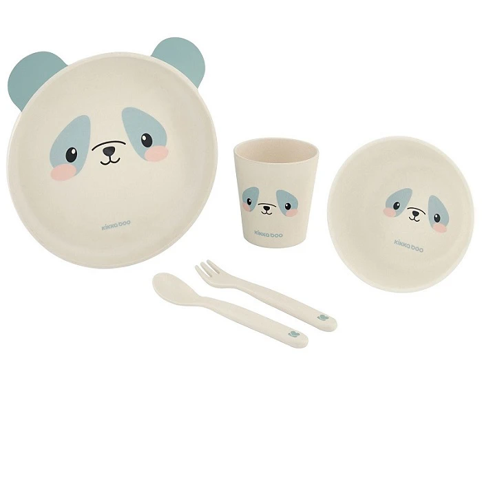 Set posuđa od bambusa panda blue KKB40072
