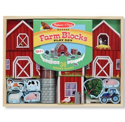 Drvena farma blocks - univerzalne igračke, kreativni set
