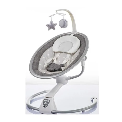 Ležaljka-ljuljaška za bebe BBO Grey 2u1 - električna njihalica za bebe 2u1