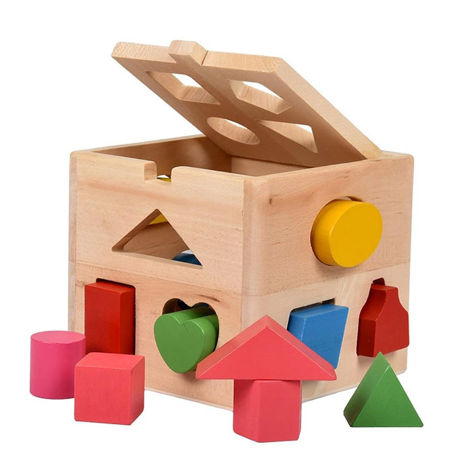 Drvena kocka umetaljka 04768 - drvene igračke za bebe