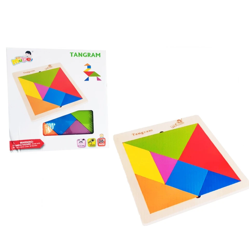 Drveni tangram veliki 4240 - univerzalne igračke, edukativne igračke