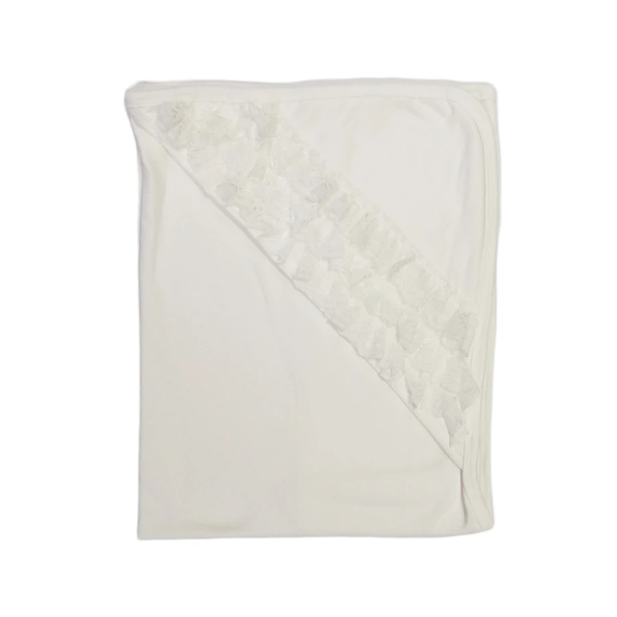 Prekrivač beli čipka 12040 - pamučni prekrivač za bebe