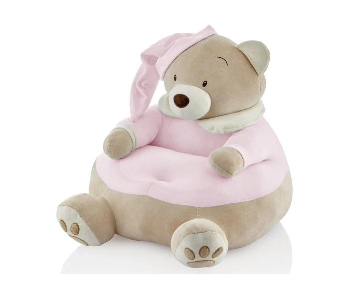 Babyjem fotelja za bebe meda Fluffy roze - foteljica za bebe u obliku mede