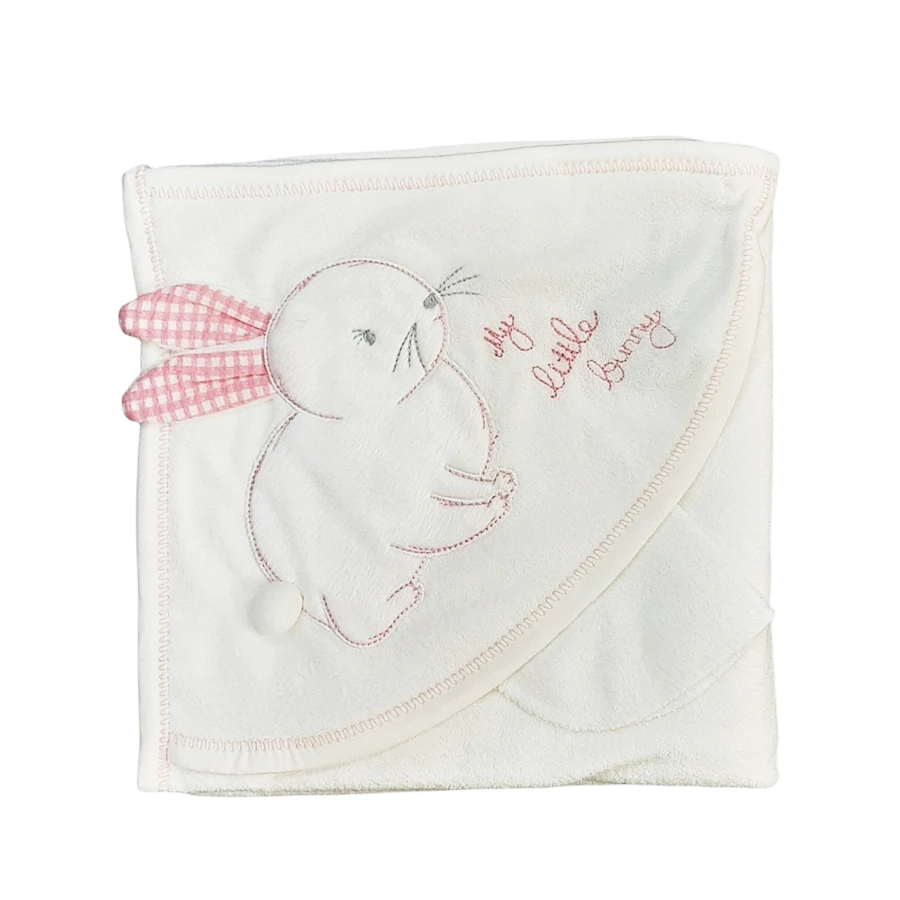 Peškir za bebe beli Zeka 3542 - Mekani dečiji peškir u beloj boji
