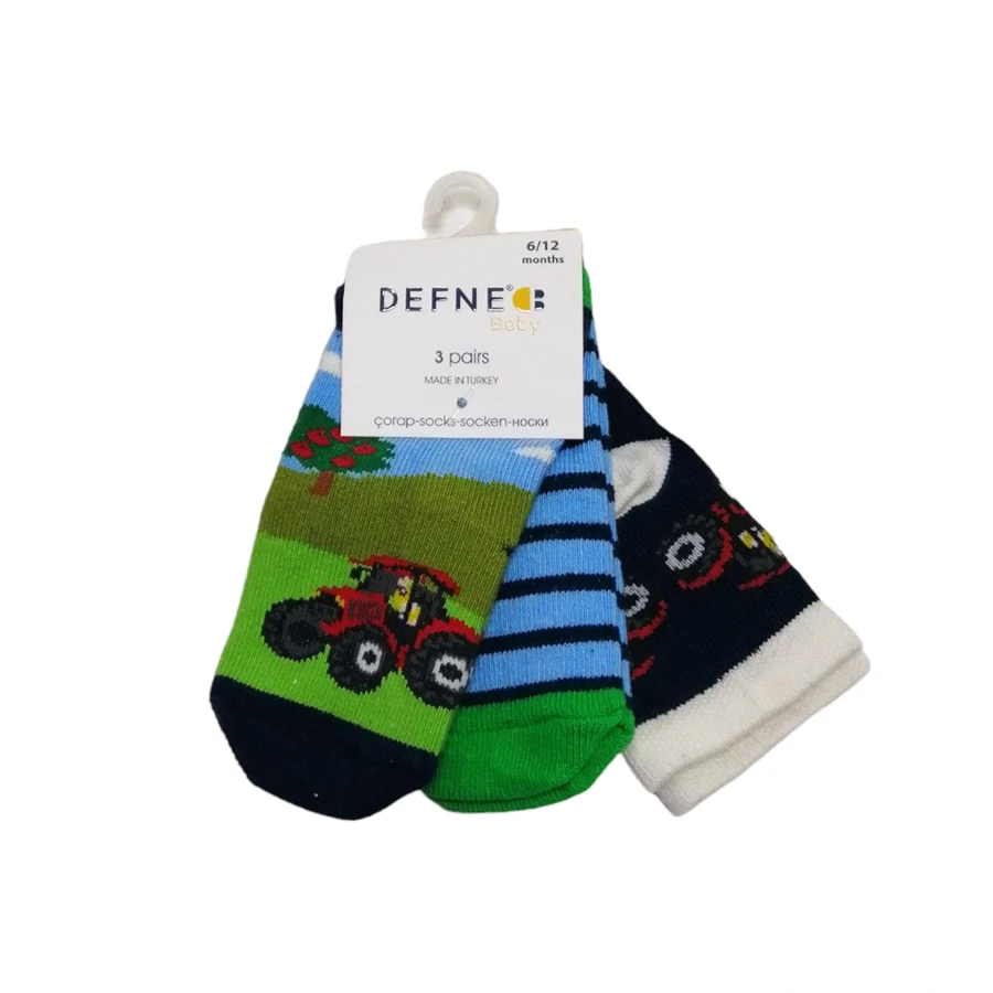 Čarape 3 para zelene 001