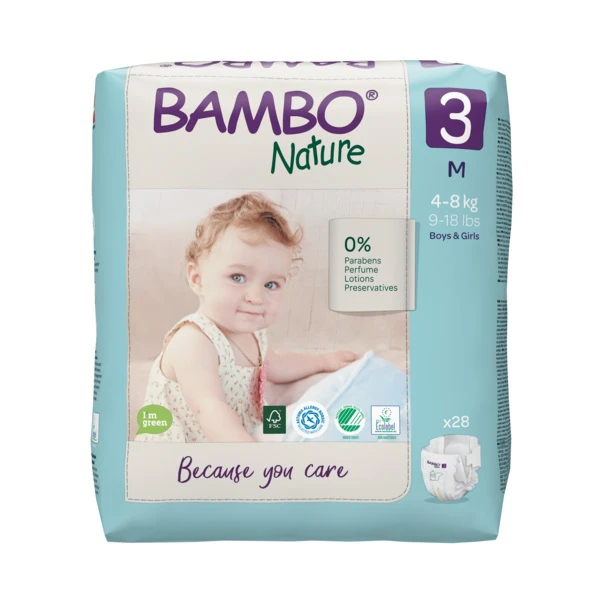 Bambo nature 3 28KOM 19253 - jednokratne pelene za bebe