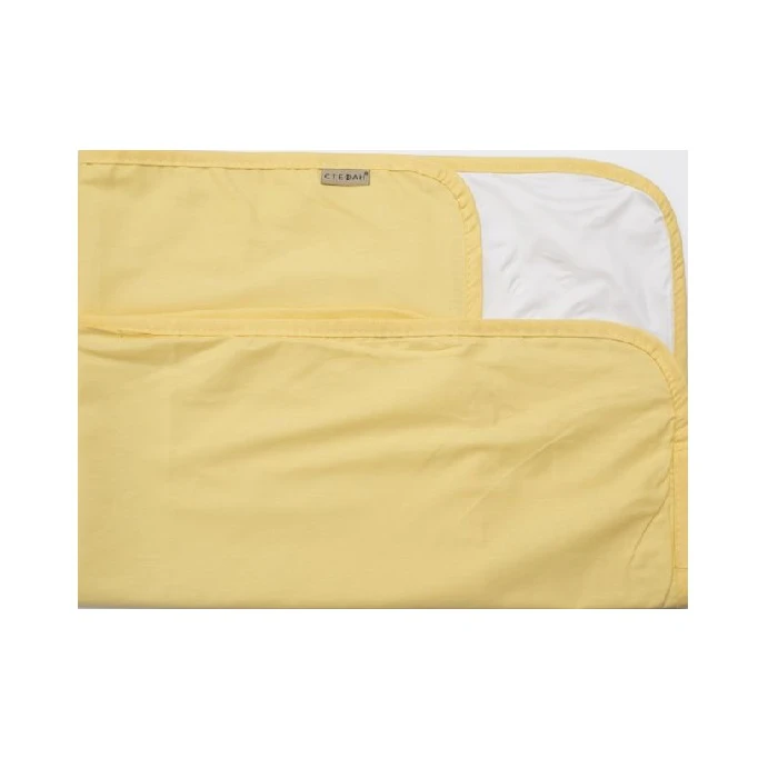 Mušema za krevetac svetlo žuta 50x70 514 - Žuta mušema za bebe