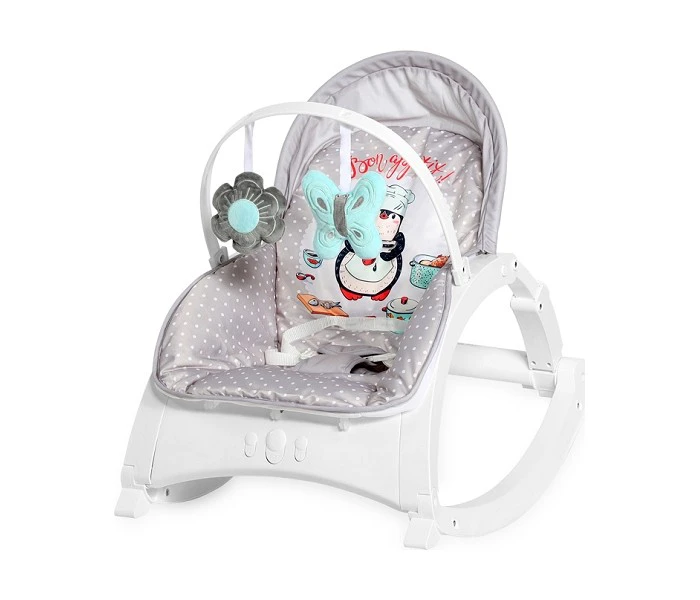 Ležaljka za bebe Enjoy Grey Penguin - Lorelli ležaljka za bebe sa muzikom
