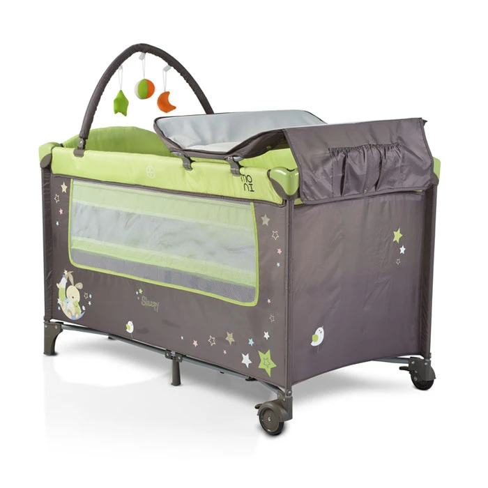 Prenosivi krevetac - krevet torba Sleepy green - pokretni krevetac na dva nivoa
