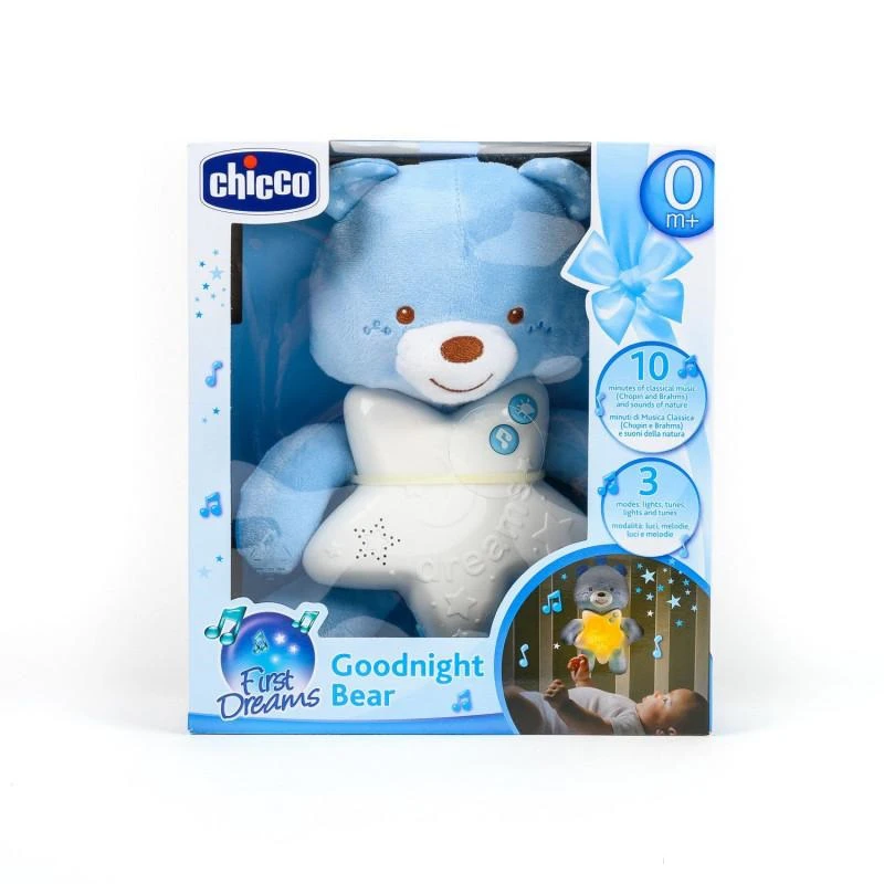 Chicco noćna lampa Goodnight plavi meda - dekorativna lampa za dečiju sobu