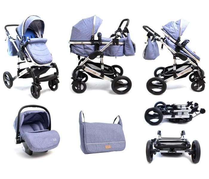 Kolica za bebe BBO Matrix set - Plava dečija kolica + auto sedište