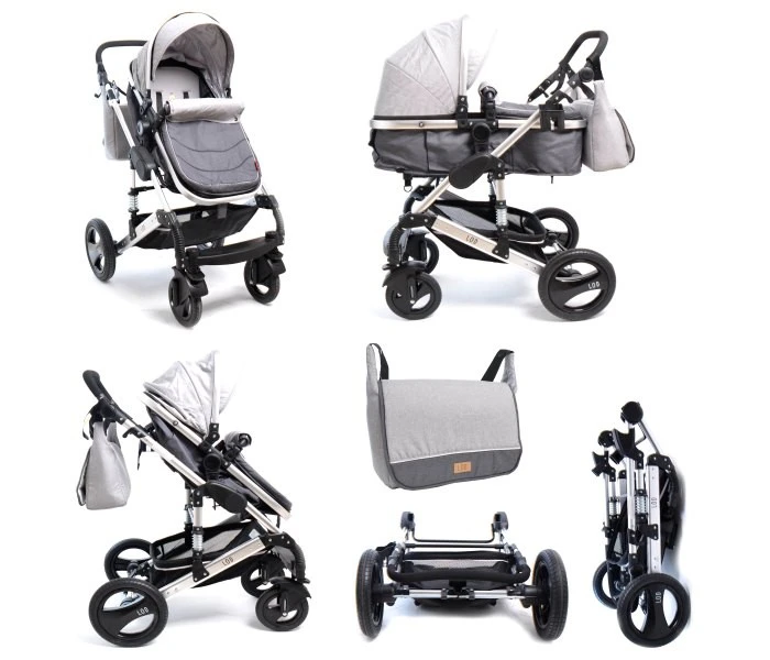 Kolica za bebe BBO Matrix - Siva dečija kolica za aktivnu šetnju i sve terene
