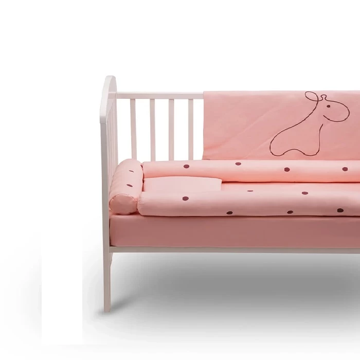 Bebi posteljina roze 588 - bebi posteljina za krevetac