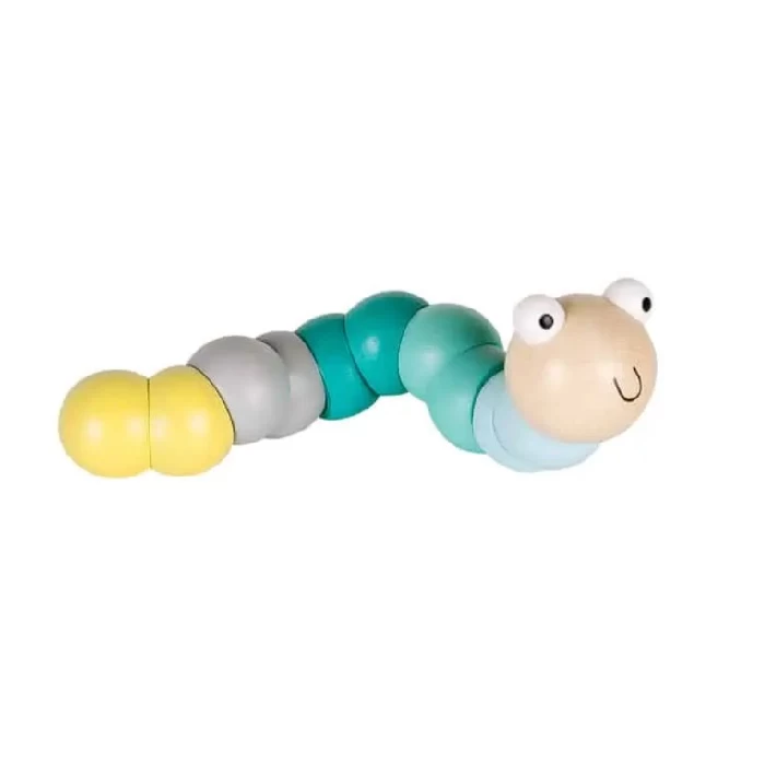Lule savitljiva igračka crvić LU8804 - drvena igračka za bebe