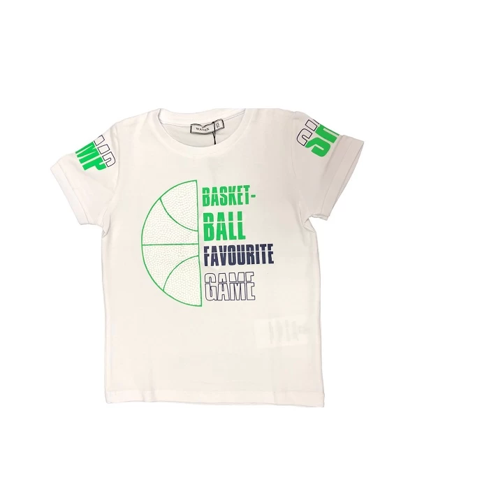 Majica bela 15365 - majica za dečake Basket 