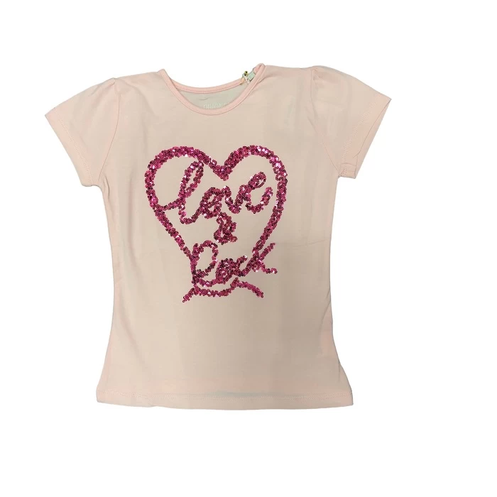 Majica love rock roze - majica za devojčicu