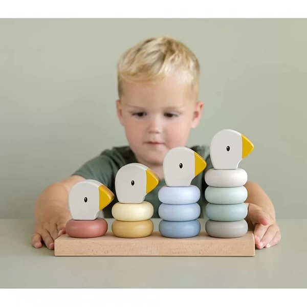 Porodica mala guska LD7074 - drvena igračka za decu