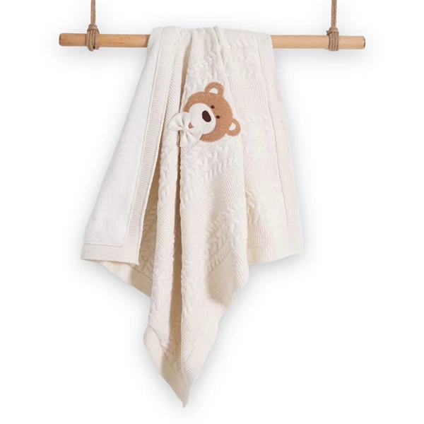 Prekrivač bež 6994 - prekrivač za bebe, ćebe, ćebence