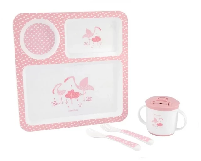 Set posuđa 4 dela Flamingo Pink KKB40089