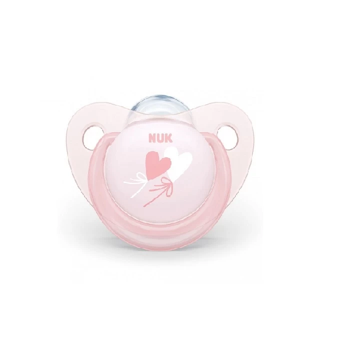 Varalica roze srce NUK 730342 - varalica silikonska za devojčice od 0-6 meseci