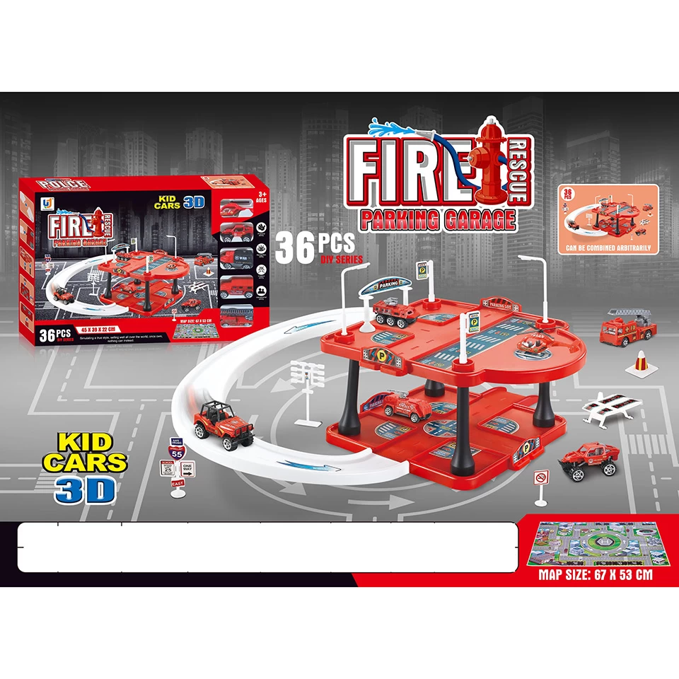 Vatrogasna garaža 233 - igračka za decu vatrogasna garaža