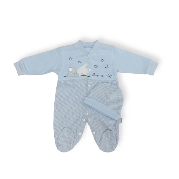 Zeka plavi sa kapom 9123 - odelce zeka za bebe