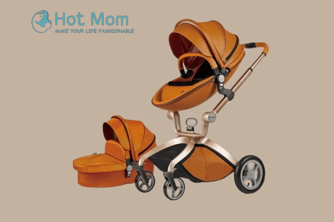 Kolica za bebe Hot Mom braon boje 2u1.